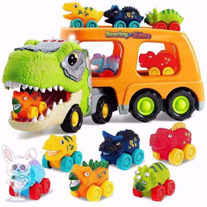 Picture of Dinosaur truck for kids with 2rubber dinosaur car vehicles