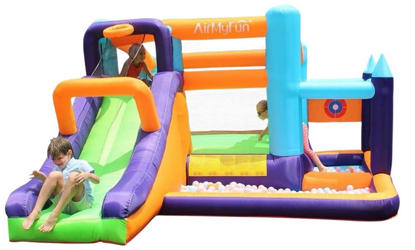 Picture of #New trampoline air inflatable, distinctive colors, size 430*330*190 CM
