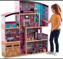 Picture of  Hot Selling Pink Wooden Dollhouse for Kids 136cm large size doll house with Lights and Sounds Accessories Gift for Ages kids