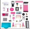 Picture of  Hot Selling Pink Wooden Dollhouse for Kids 136cm large size doll house with Lights and Sounds Accessories Gift for Ages kids
