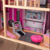 Picture of  Hot Selling Pink Wooden Dollhouse for Kids 136cm large size doll house with Lights and Sounds Accessories Gift for Ages kids