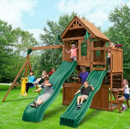 Picture of “A slide with 2 slides and a house