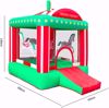 Picture of ÷Inflatable Bouncy Castle for Home Garden Kids Summer Trampoline Suitable for 3-4 PE (Outdoor Entertainment) (Red + Green, 195 x 280 x 245cm)