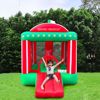 Picture of ÷Inflatable Bouncy Castle for Home Garden Kids Summer Trampoline Suitable for 3-4 PE (Outdoor Entertainment) (Red + Green, 195 x 280 x 245cm)