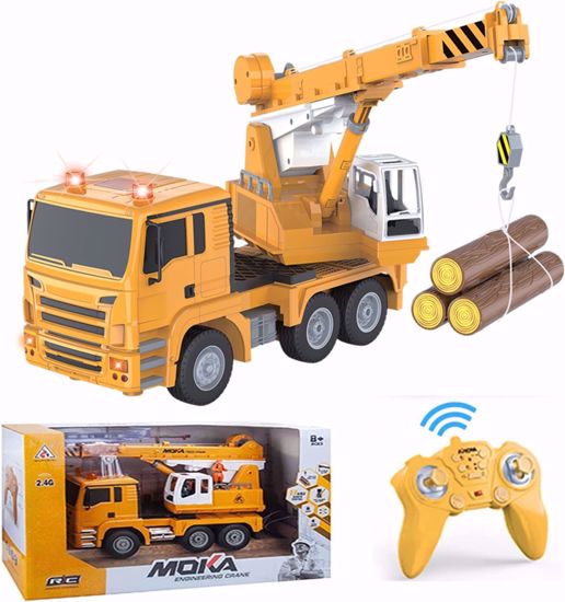 Picture of Kidwala Remote Controlled Engineering Crane Building Toys for Boys, Yellow