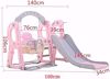Picture of Mowa 3 in 1 Toddler Climbing Swing & Slide Set, Kids Indoor Outdoor Playset (Pink)