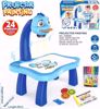 Picture of 9/Children's Education Desk with Smart Projector - Children's Drawing Teaching Table with Light Music and Projector for Displaying Drawings Great Gift for Boys and Girls Birthday in Color A-Blue and Size...
