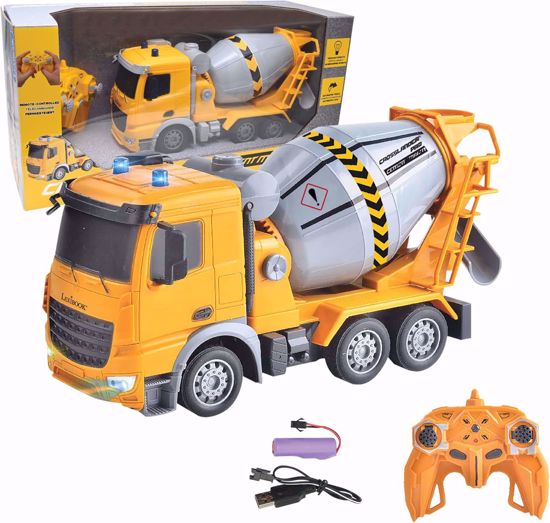 Picture of 45/Lexibook, Crosslander® Pro Remote Control Concrete Mixer, Remote Control Truck Mixer, Light Effects, 360 Degree Rotating Tank, Rechargeable, RCP15