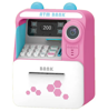 صورة 104/ الاطفال الإلكترونية توفير المال البنك حصالة حصالة على شكل حيوان الوجه الاعتراف ATM لعبة مع بطاقة Vip للأطفال هدية
