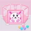 Picture of 105/Safe and fun baby playpen! Provides a safe and comfortable play space for toddlers. Its cute pink design with an animal face print adds a playful touch.