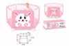 Picture of 105/Safe and fun baby playpen! Provides a safe and comfortable play space for toddlers. Its cute pink design with an animal face print adds a playful touch.
