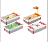 Picture of 114/ Best Selling 6 in 1 Plastic Game Pool Hockey Basketball Golf Game Interactive Table Game Smart Table Game