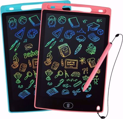 صورة 201/لوح كتابة تعليمي بشاشة LCD ملونة مقاس 8.5 بوصة للاطفال، مناسب كهدية للتعلم والرسم للاولاد والبنات - 2 لوح