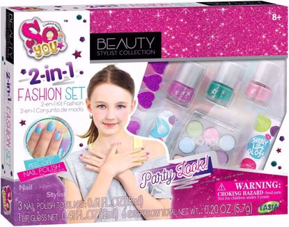 Picture of 205/ Tasia - 2 in 1 Makeup The set contains: 3 nail polishes - 18 ml 1 lip gloss - 12 ml 6 eye shadows - 5.39 g