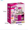 Picture of 215/ Kids Kitchen Playset with Vertical Divider 98 Pieces Large Double Ended Kitchen Playset with Music and Light for Kids