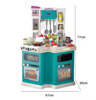 Picture of 215/ Kids Kitchen Playset with Vertical Divider 98 Pieces Large Double Ended Kitchen Playset with Music and Light for Kids