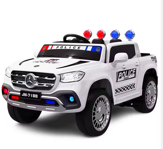 صورة 238/ سيارة شرطة للأطفال بتصميم جديد  تعمل ببطارية 12 فولت مع جهاز تحكم عن بعد، سيارة لعبة كهربائية للأطفال للقيادة