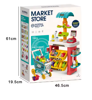 صورة 281/ألعاب تسوق ملونة بتصميم جديد ألعاب سوبر ماركت طاولة للأطفال ألعاب سوبر ماركت منزلية مع عربة تسوق
