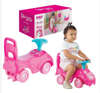 صورة 300/دولو: سيارة ركوب للمشي والقيادة - وحيد القرن الوردي - مركبة ركوب للأطفال تُدفع بالقدم إلى الأرض مزودة ببوق ومؤثرات صوتية، مناسبة للأطفال الصغار والأطفال