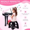 Picture of AIYAPLAY Children's Electronic Piano with 32 Keys Piano Set with Microphone Stool Lights 22 Songs 4 Sounds Detachable Legs and Adjustable Volume 37 x 30...