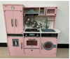 Picture of BYJ Kienvy Wooden Kitchen with Ref Integrated Playset Pretend Cooking Playset