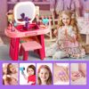 Picture of 334/Yalogomb Fantiti Toddler Set with Mirror and Seat, Kids Makeup Set with Accessories, Washbasin, Lights and Music, Suitable for Toddlers