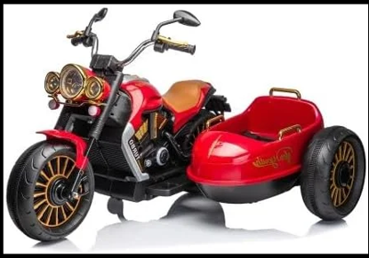 Picture of 343/ Electric motorcycle, 2 seats, rechargeable battery for children, with remote control, electric bike for kids, 3 colors: red, black, and white –