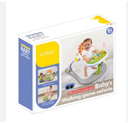 صورة 344/ مشاية أطفال متعددة الوظائف من تشنغجي، مجموعة تعلم المشي من الجلوس إلى الوقوف، مشاية أطفال موسيقية على شكل أسد لطيف 4 في 1 مع عجلات ومقعد