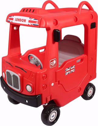 Picture of RICCO TOYS London Bus Roof Car, Kids Ride-On, Foot to Floor Slider, Mini Vehicle Push Car With Music