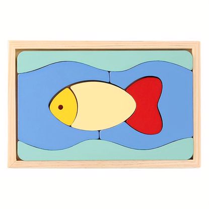 صورة 356/مجموعة كتل ألغاز إبداعية خشبية للأطفال، كتل بناء تعليمية للأولاد والبنات، لعبة بناء ثلاثية الأبعاد بألوان مختلطة، تعزز الوعي الفضوي ومهارات الحركة الدقيقة، كتل بناء لعبة