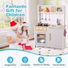 Picture of Costzon Kids Kitchen Playset, Wooden Pretend Play Kitchen with Lights and Sounds, Stoves, Sink, Faucet, Microwave, Oven & Cooking Accessories, Toy...