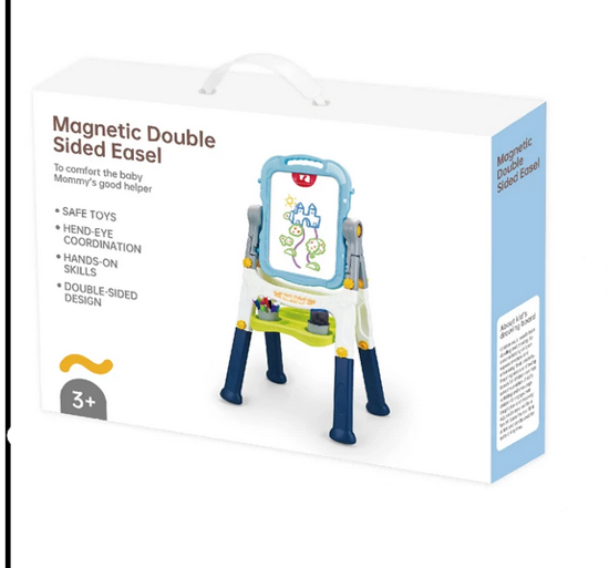 Picture of 375/Yulin - Adjustable Children's Drawing Board with Double Sides, Magnetic, 2 in 1 Multifunctional, 360° Rotation with Handle and Storage Tray (2905)