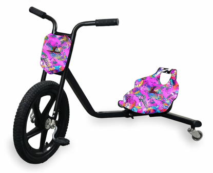 صورة 377/ عربة أطفال ثلاثية العجلات للتوازن والانجراف بدون محرك مع دواسة وعجلة وامضة