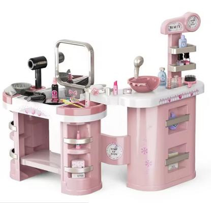 صورة 401/ طاولة تزيين بلاستيكية فاخرة على شكل أميرة، لعبة جمال للعب التخيلي ومجموعة لعب الأدوار للأطفال في مرحلة ما قبل المدرسة