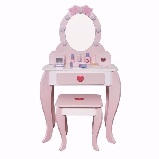 صورة 415/طاولة ميكياج خشب مع اضاء