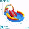 Picture of Intex 57453EP 9.75 Foot x 6.3 Foot x 53 Inch Multicolor Rainbow Slide Kids Inflatable Pool with Water Slide and Ring Toss for Children Ages 2 and Up