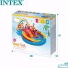 Picture of Intex 57453EP 9.75 Foot x 6.3 Foot x 53 Inch Multicolor Rainbow Slide Kids Inflatable Pool with Water Slide and Ring Toss for Children Ages 2 and Up