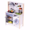 Picture of Wooden Play Kitchen for Kids with Sounds, LED, Oven, Washing Machine, Kitchen Accessories ECOTOYS
