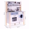 Picture of Wooden Play Kitchen for Kids with Sounds, LED, Oven, Washing Machine, Kitchen Accessories ECOTOYS