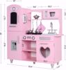 Picture of TaoHFE LED Upgrade Kitchen Set for Kids Wooden Play Kitchen LED Gas Tray with Sound Toy Kitchen Sets for Girls Gift Enjoy Cooking with Lights and Sounds...