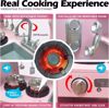 Picture of TaoHFE LED Upgrade Kitchen Set for Kids Wooden Play Kitchen LED Gas Tray with Sound Toy Kitchen Sets for Girls Gift Enjoy Cooking with Lights and Sounds...