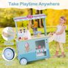 Picture of HONEY JOY Kids Ice Cream Cart, Ice Cream Truck Pretend Play Set with Vending Machine & Ice Cream Maker Toys, Display Stand, Screen & Scanner, 15Pcs...