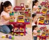 Picture of  Fun Shop Mini Market Playset | Kids Pretend Play Shopping Counter with Basket, Cash Register & Snack Shelves | Compact Grocery Store Toy 