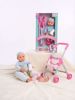 Picture of 498/ Baby doll set with stroller and high chair by Lunabebe